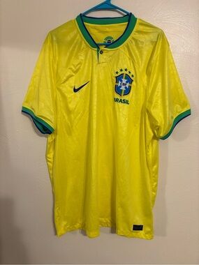Nike Brazil CBF Soccer Jersey Yellow XXL Dri-FIT
